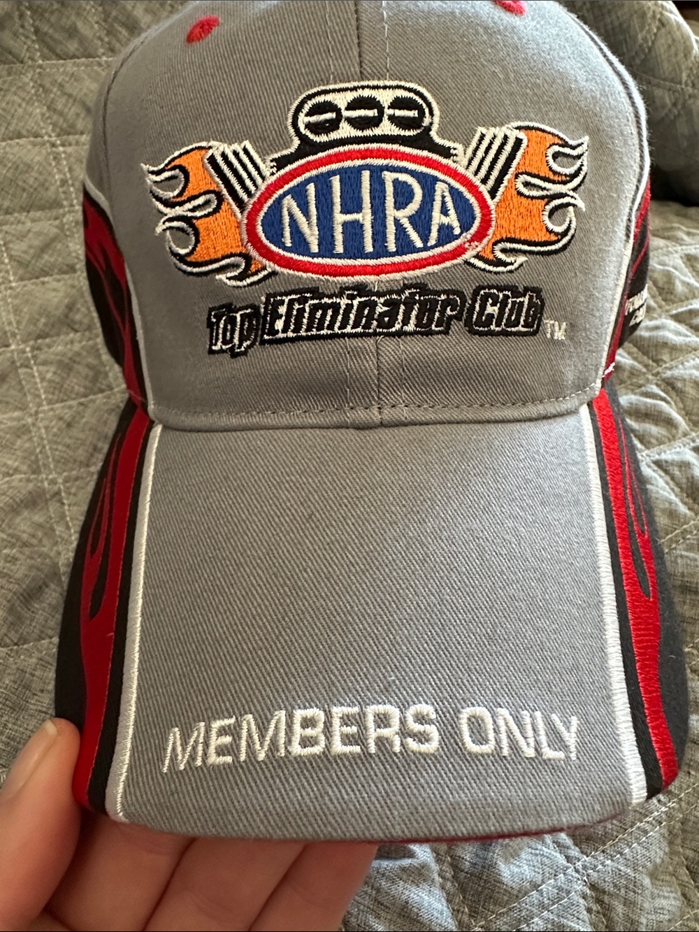 NHRA Gray & Red Members Only Racing Cap - Picture 2 of 6